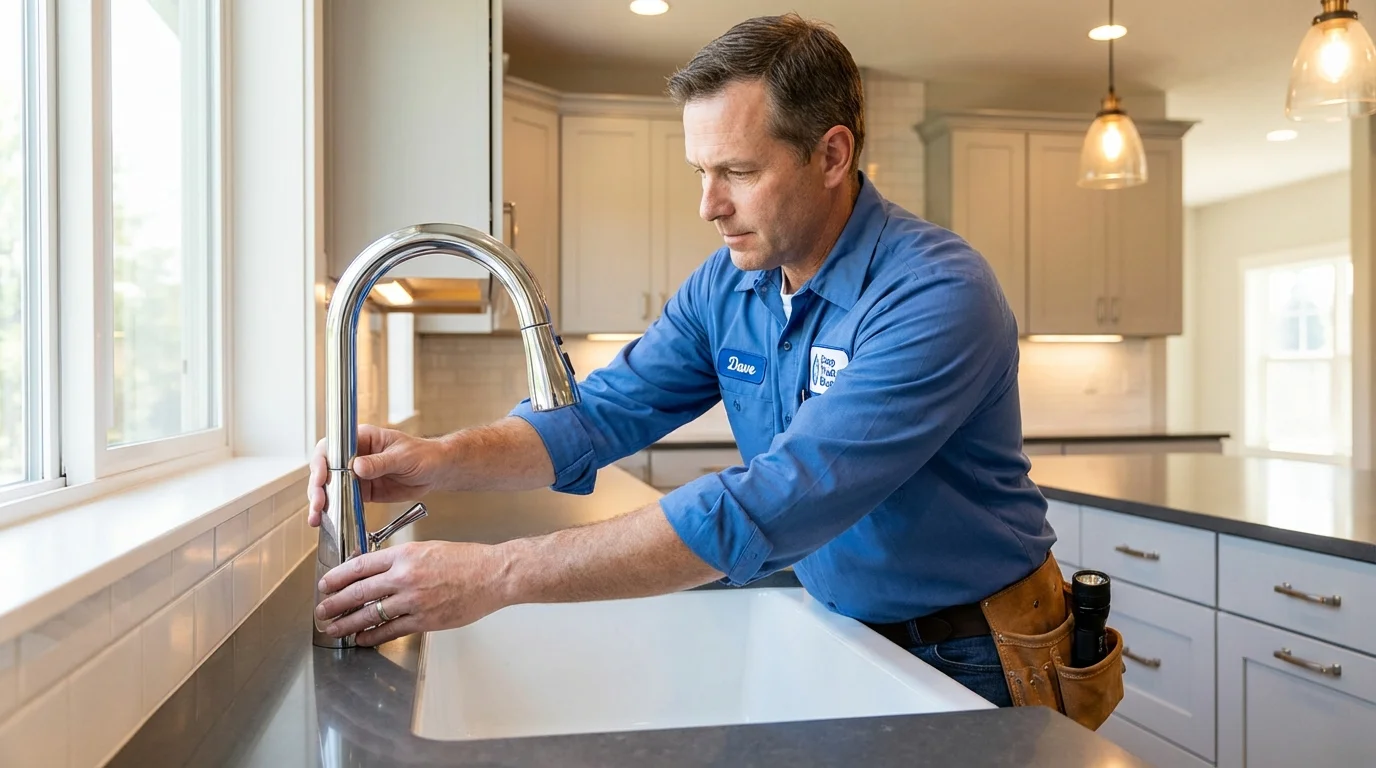 Kitchen faucet installation by Johns Plumbing LLC in San Bernardino